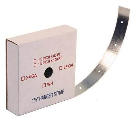 

Duct Outlet Hanger Strap w/Holes 1.5 x 80 L 24Ga HVAC