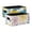 Flat Color Retro Flower Colorful Spring Flowers, variant on 2 Pack Living Room Bed Room Felt Storage Baskets Boxes Foldable Organizer With Handles Flowers Garland the Bright Colors Of The Flowers