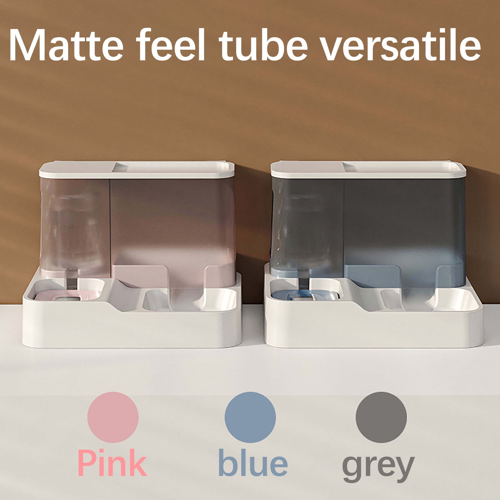 XEOVHV Pet Feeder and Water Dispenser Set, Automatic Cat Food Dispenser, Automatic Pet Feeder and Water Dispenser 2 in 1Suitable for Tracing Dogs and Pets