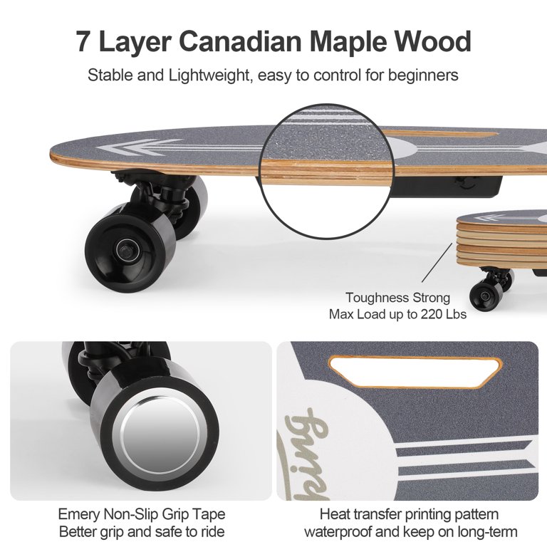 SANOPY Electric Skateboards with Wireless Remote Control for