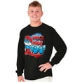 thumbnail image 3 of Airbrushed Smurf Who's Your Papa Men Big & Tall Long Sleeve Tee Brisco Brands 2X, 3 of 5