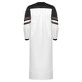 thumbnail image 4 of TiaoBug Men Color Block Clergy Church Robe Loose Fit Long Sleeve Graduation Maxi Gown Black XL, 4 of 7