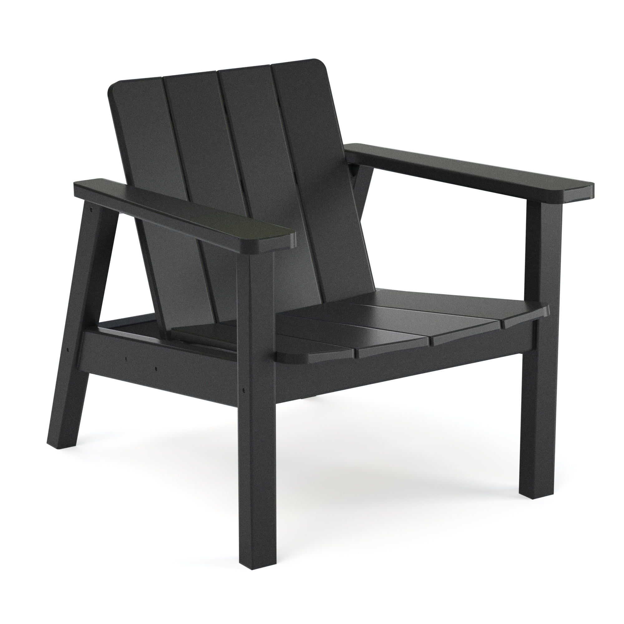 Adirondack Chair, HDPE All-Weather Adirondack Chair for Patio Garden Outdoors, Black