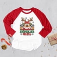 thumbnail image 3 of Camisa con estampado de ciervos para niño y niña favorita de Papá Noel, atuendo de fiesta navideña para niños y niñas, ropa de vacaciones de invierno para niños, camiseta de manga raglán Chold, 3 of 5