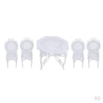 thumbnail image 1 of 2 Set 1:12 Table And Chairs Miniature Fairy Garden Furniture para la Decoración Interior Casa de, 1 of 9