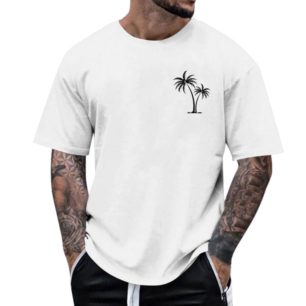 Tops para hombre, blusas y camisas de manga corta con cuello redondo para hombre, camisetas casuales con estampado de moda para hombre, blusa de manga corta, blusa de poliéster para hombre.