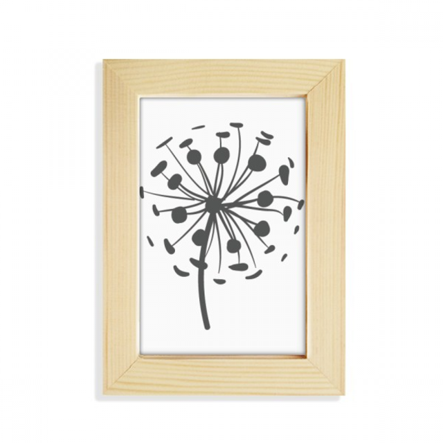 Silueta plantas flores de diente de León Escritorio de madera Arte Pintura 5x7 pulgadas marco de foto foto