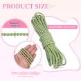 thumbnail image 2 of Cordón de cuero de 11 yardas, tiras de cuero trenzadas redondas de 5.5 mm, cuerda plegada para manualidades, fabricación de joyas, collares, pulseras, cinturones, Verde Lima+Blanco, 2 of 7