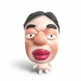thumbnail image 3 of Funny Face Squishy Stress Toy with Exaggerated Red Lips, Fast Rebound, Single Pack, Multicolor, for Office Desk, Toy, 3 of 3