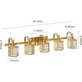 thumbnail image 2 of Crystal Gold Bathroom Vanity Light 5 Light Modern Bathroom Vanity Light Fixtures Over Mirror Modern Crystal Vanity Lighting, 2 of 7