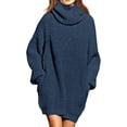 thumbnail image 1 of LAICAIW Robe Chandail Longue Ample à Col Roulé Oversize pour Femmes, 1 of 7