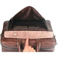 thumbnail image 2 of HULSH Handmade Vintage Genuine Leather Briefcase for Men 17 Inch Laptop Computer Case Business Travel Work Messenger Cross Body Shoulder Bags, Brown Leather Bag for Men, 2 of 6