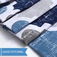 thumbnail image 4 of 72"x84"QuadrilateralTile Pattern Fabric Shower Curtains for Bathroom（Grey and Blue）, 4 of 7