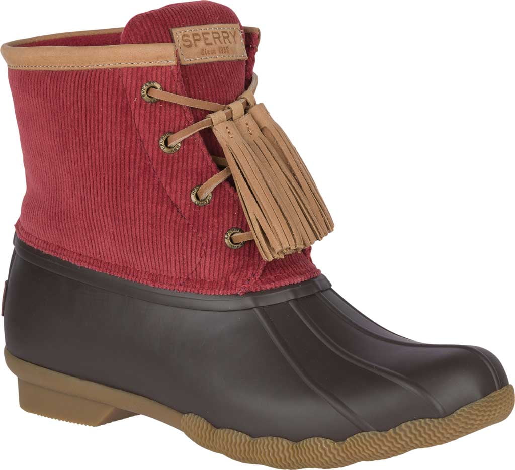 wine sperry boots