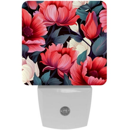 

Minced flower LED Square Night Lights with Motion Sensor - Modern and Energy Efficient Illumination for Any Room - for Hallways Bathrooms and Bedrooms