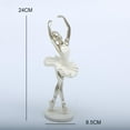 thumbnail image 3 of 2 Statues Modern Dancing Girl Tribal Lady Resin Construction Ideal for Bedroom Fireplace Shelf Decoration, 3 of 8