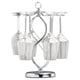 thumbnail image 4 of Soporte para copa de vino para encimera, estante para copas, estante de almacenamiento para copas de mesa independiente con 6 ganchos (plata), 4 of 5