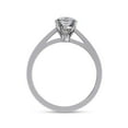 thumbnail image 4 of Solitaire Wedding Engagement Ring for Women | Center 6.5MM Cushion Cut Lab Created Moissanite Promise Rings in 14K White Gold Over Sterling Silver Jewelry Gift for Her, Ring Size 7.5, 4 of 6