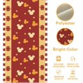 thumbnail image 2 of Fall Pumpkin Table Runner, Red Autumn Thanksgiving Polka Dot Kitchen Dining Table Decor, Seasonal Burlap Home Decoration Indoor Outdoor Party Supply 13 x 60 Inch, 2 of 6