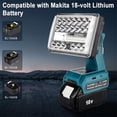 thumbnail image 3 of Linterna LED para Exteriores Lámparas de Inundación para Makita/Dewalt/Milwaukee/Bosch/Black&Decker/Ryobi 18V Batería de Iones de Litio Linterna de Trabajo, 3 of 25