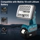 thumbnail image 3 of Linterna LED para Exteriores, Lámparas de Inundación para Makita/Dewalt/Milwaukee/Bosch/Black&Decker/Ryobi, Antorcha de Luz de Trabajo con Batería de Iones de Litio de 18 V, 3 of 25