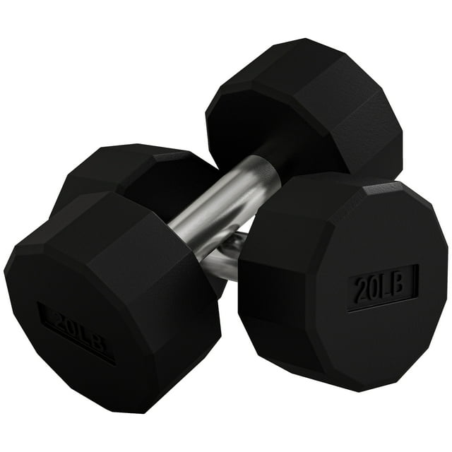 Soozier Weights Dumbbells Set with Non-Slip Grip for Home Gym, 2 x 20lbs