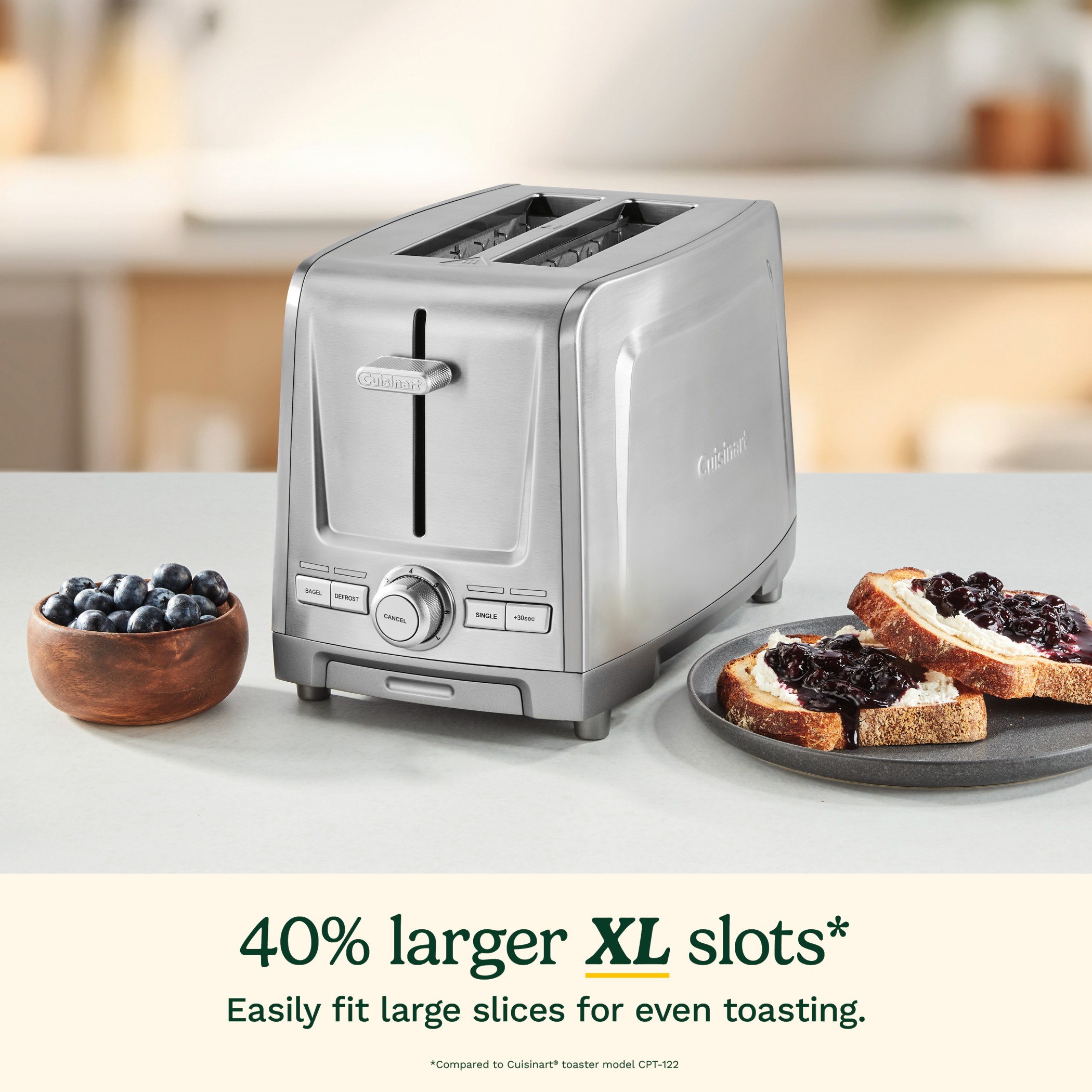 Cuisinart 2-Slice XL Slot Stainless Steel Toaster, CPT-1600C