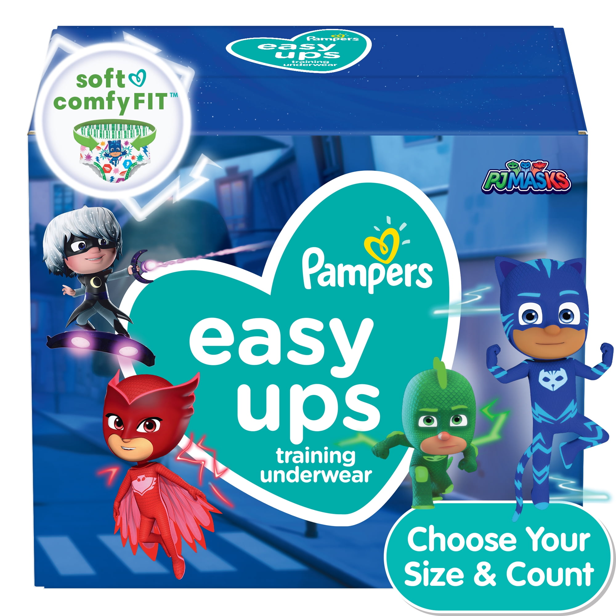 Pampers Easy Ups PJ Mask Training Pants Boys Size 4T/5T 66 Count (Select for More Options)