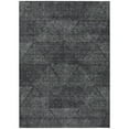 thumbnail image 2 of 5' X 8' Charcoal Gray And Silver Geometric Washable Indoor Outdoor Area Rug, 2 of 5