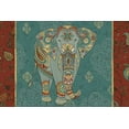 thumbnail image 2 of Daphne, Brissonnet 14x11 Black Ornate Wood Framed with Double Matting Museum Art Print Titled - Elephant Caravan IB, 2 of 4