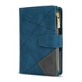 thumbnail image 2 of SaniMore for Google Pixel Fold Case with Card Slot, for Samsung Z Fold 5 [Zipper Pocket] Line Stitching Wallet Stand PU Leather Folio Flip Kickstand + Hand Strap Protective Shell, Blue, 2 of 8