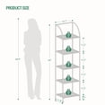 thumbnail image 5 of Bookcase Bookshelf, Tempered Glass Arched Bookshelf for More Storage, 5 of 7