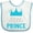 White and Blue, variant on Inktastic Prince, Little Prince, King, Crown, Baby Boy Boys Baby Bib