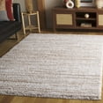 thumbnail image 2 of SAFAVIEH Rumi Barrett Striped Polyester Shag Area Rug, Ivory/Beige, 9' x 12', 2 of 8