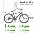 thumbnail image 7 of Dcskyn 26" Mountain Bike, Carbon Steel Frame, 21-Speed, Dual V-Brake, Front & Rear Dual Suspension, Adult & Teen Bicycle, 7 of 7