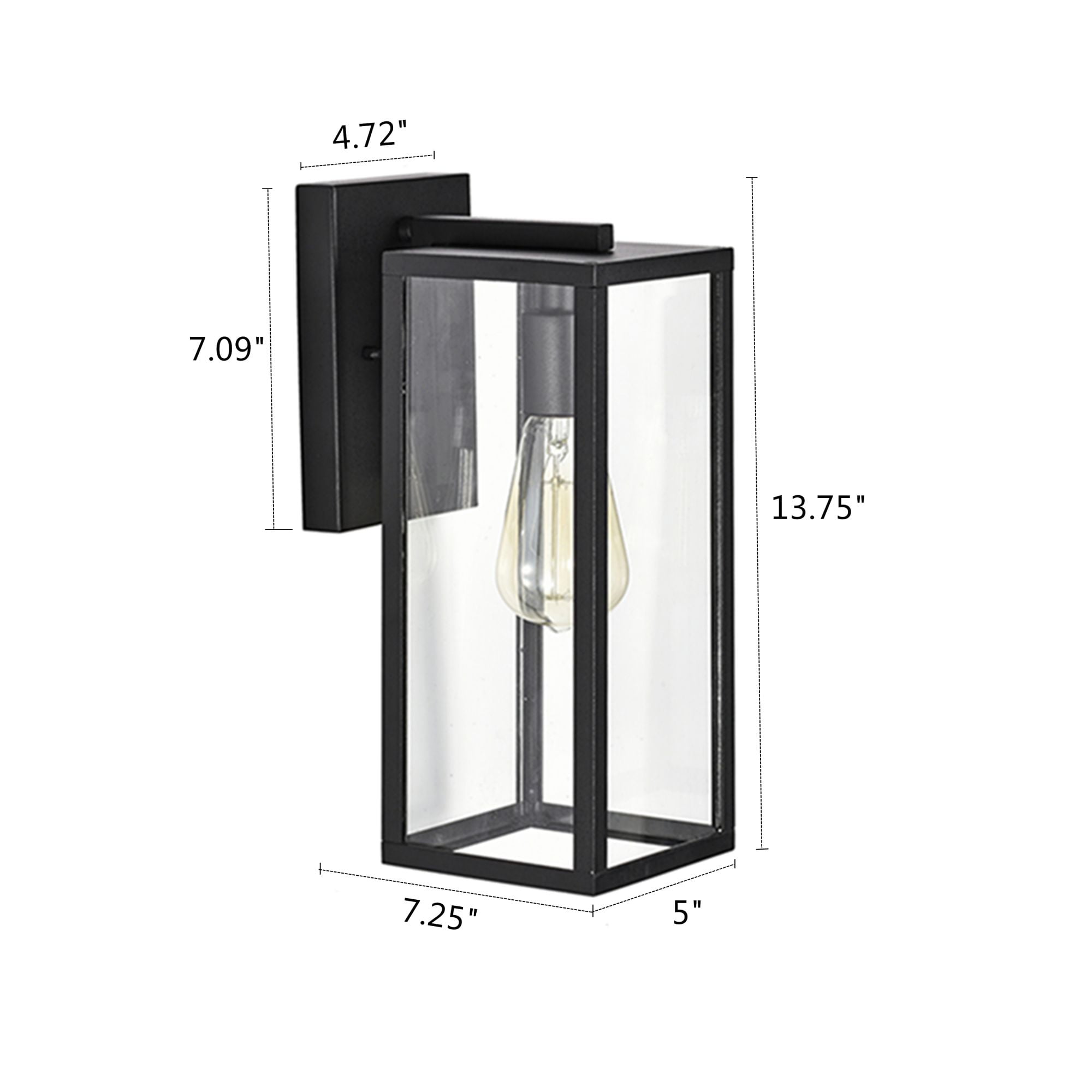 Outdoor Wall Light,Waterproof Outdoor Wall Lamps Porch Lights Wall Lantern, Wall Sconce with Seeded Glass Shade