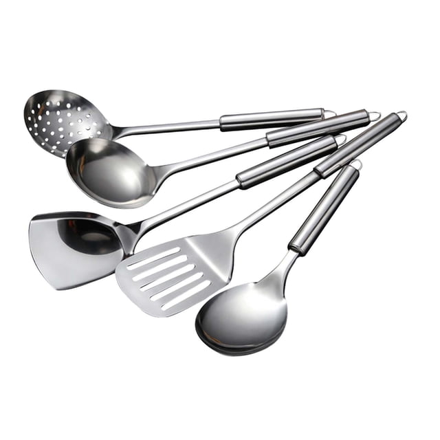 Luzkey 5 Pieces Kitchen Cooking Utensils Set Ladle Cookware Set for Home Restaurant Excluding gift box