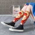 thumbnail image 6 of Picia Women Crew Soft Moisture-wicking Socks Red Sun Flame Fox Pattern Design Cotton Socks, One Size fit All, 6 of 9