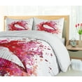 thumbnail image 5 of Ambesonne Modern Duvet Cover Sets, Smiling Woman Lips Effects, 2-Queen, Fuchsia and Red, 5 of 7