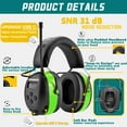 thumbnail image 4 of PROHEAR 033 2.0 Bluetooth Hearing Headphones With AM FM Radio Muffs Green, 4 of 7