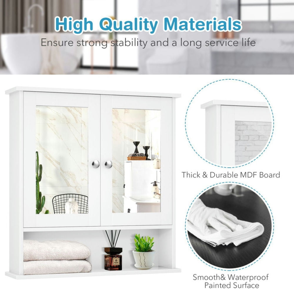 Finihen Bathroom Wall Cabinet, Wall Mounted Bathroom Mirror Cabinet, Bathroom Wall Mount Mirror Cabinet Organizer, for Bathroom, White Finihen Bathroom Wall Cabinet, Wall Mounted Bathroom Mirror Cabinet, Bathroom Wall Mount Mirror Cabinet Organizer, for Bathroom, White
