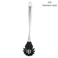 thumbnail image 1 of ziyahi Pasta Server Fork Silicone Cooking Noodles Slotted Spoon Stainless Handle Kitchen Utensil, Pasta Server, 1 of 7