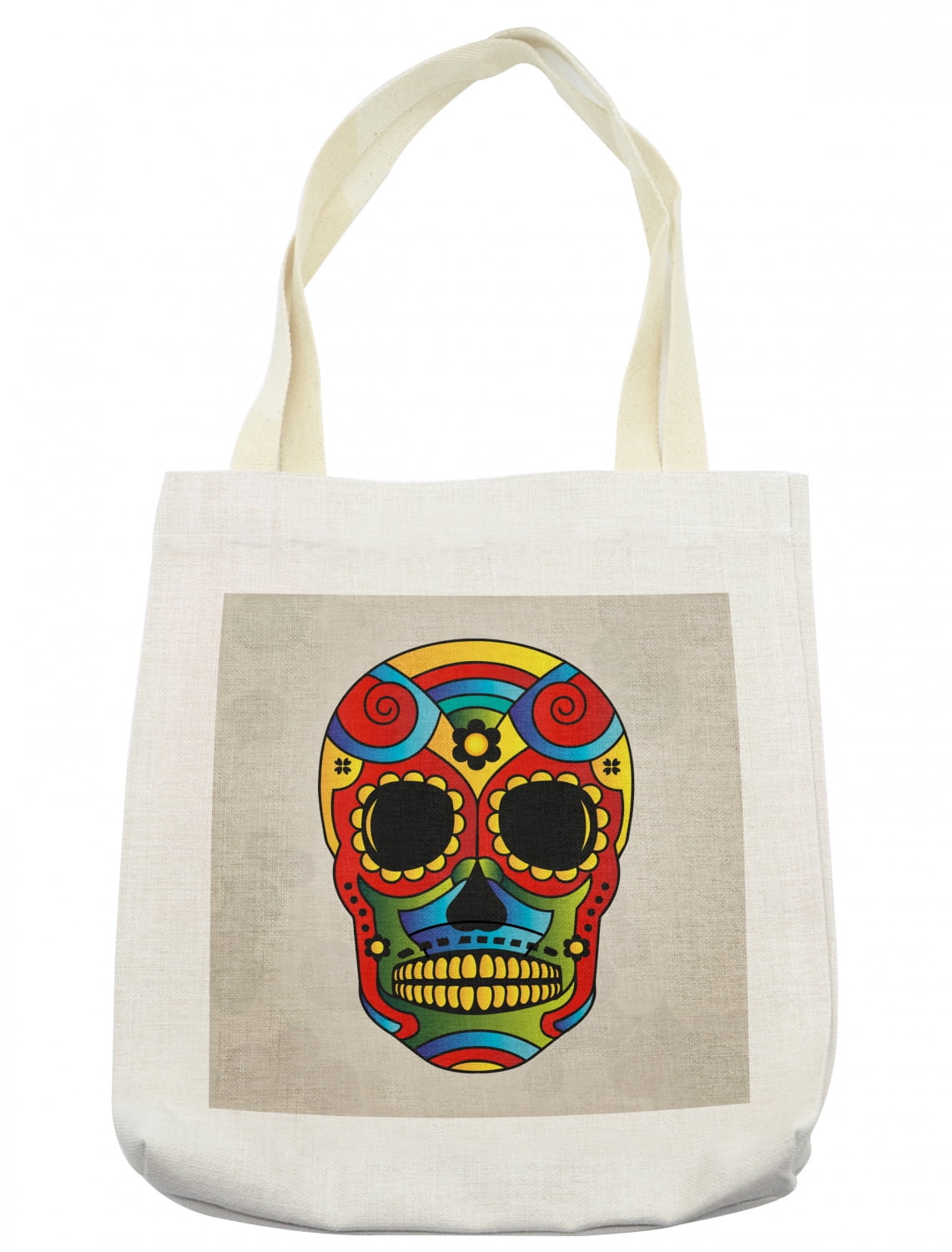 Six Lot Tote Shopping Bag Day of the Dead Reusable Grocery Market Mexico Sack 