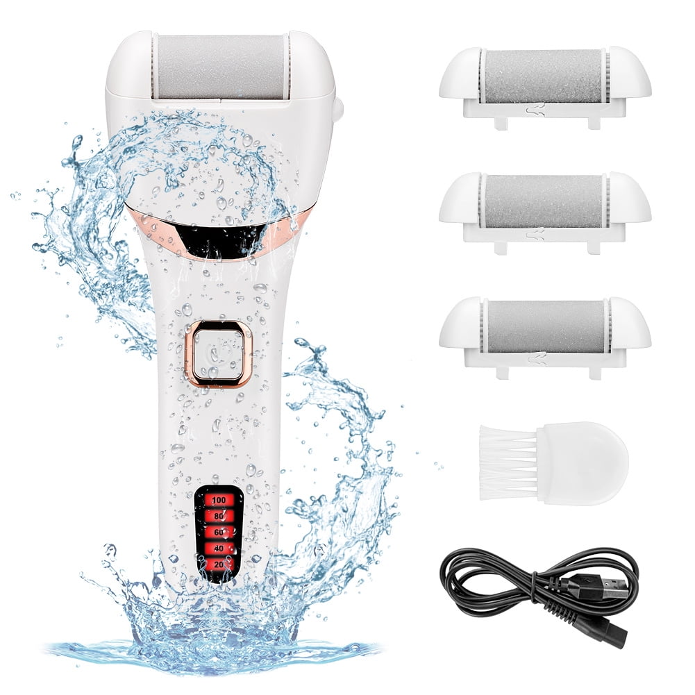 Electric Feet Callus Removers Rechargeable,with 3 Rotating 360 Ddegrees