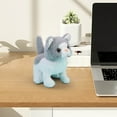 thumbnail image 4 of Gray Electric Plush Kitten Toy - Interactive Moving Stuffed Cat with Meow Sound for Home Decor Pet Lover Companion, 4 of 8