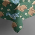 thumbnail image 5 of Green Highland Cow Dinosaur Pattern Square Tablecloth,Waterproof Square Table Cover,Wipeable Spillproof Washable Table Cover for Home Kitchen Party Decor 42"X42"(107x107cm), 5 of 6