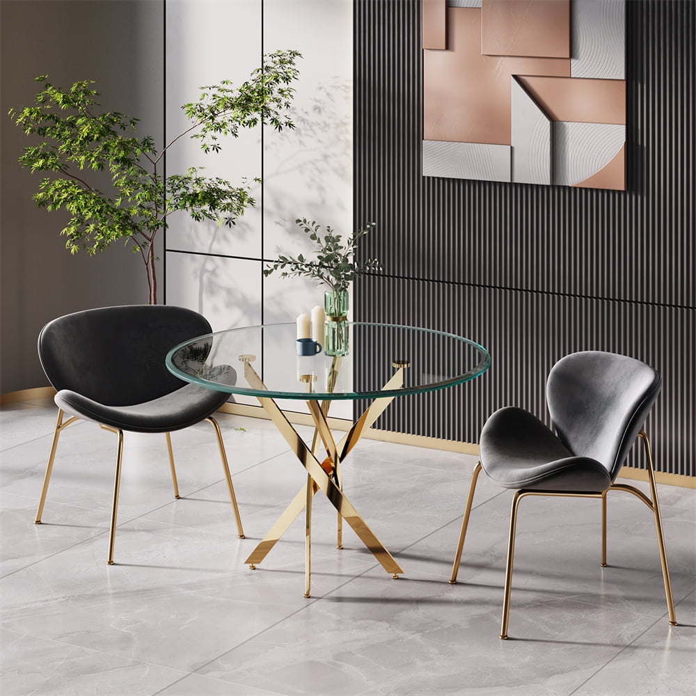 Cfowner Modern Vanity Chair Set of 2, Lounge Chair for Home Office