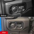 thumbnail image 4 of For Ram 1500 2023 2024 Car Headlight Switch Button Cover Trim Interior Accessories - Abs Carbon Fiber, 4 of 5