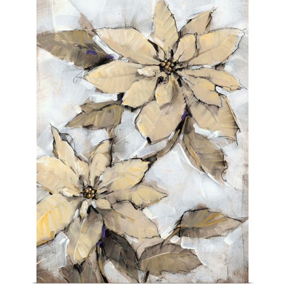 Great BIG Canvas | Rolled Tim O'Toole Poster Print entitled Poinsettia Study I