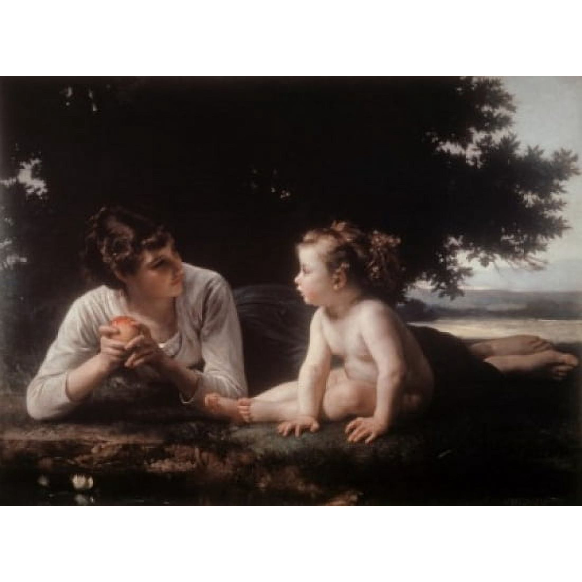 Mother and Child William-Adolphe Bouguereau (1825-1905French) Canvas Art - William-Adolphe Bouguereau (18 x 24)